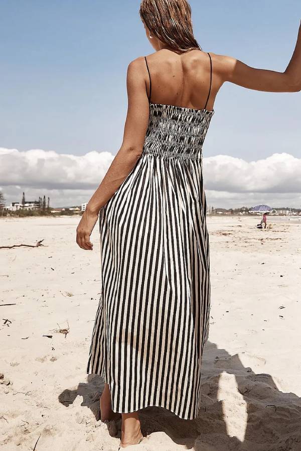 Elegant Zebra Stripe Dress