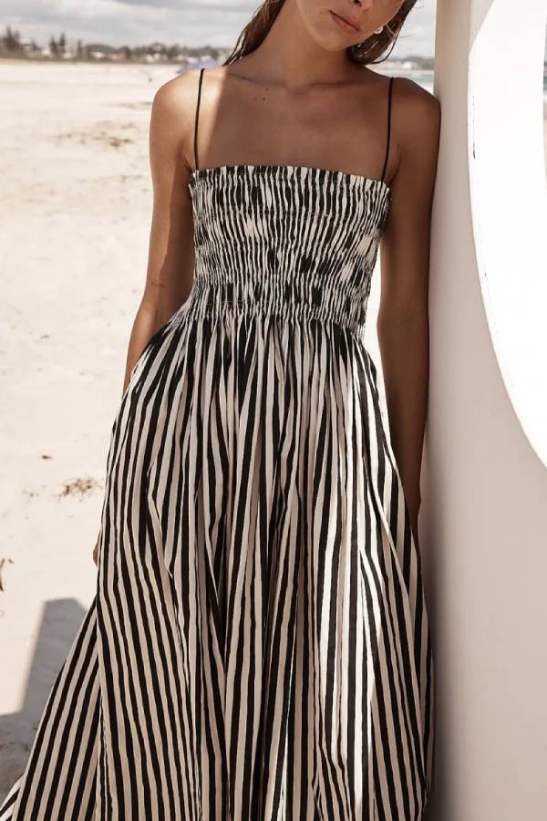 Elegant Zebra Stripe Dress