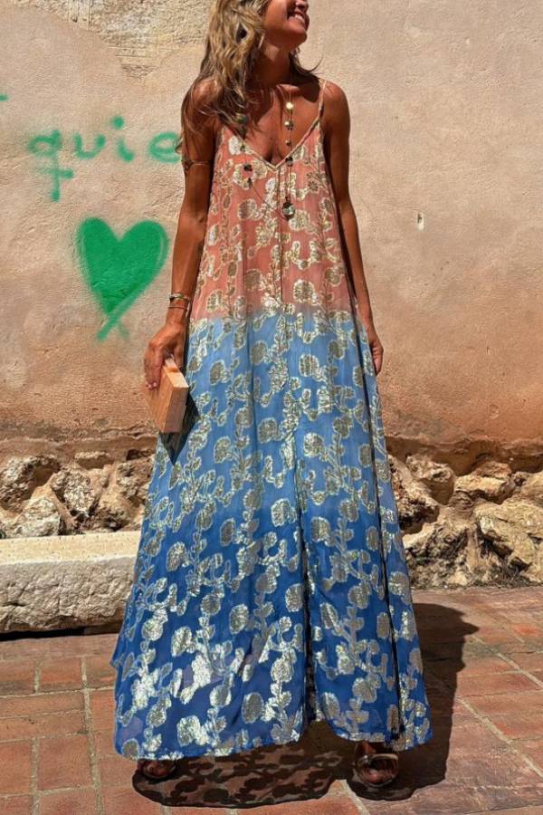 Anant Teja Suspender Resort Maxi Dress