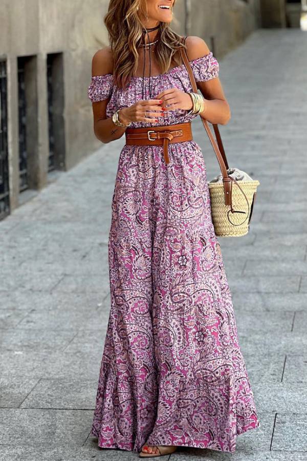 Magda One Shoulder Fashion Slim Belt Accessories Dress