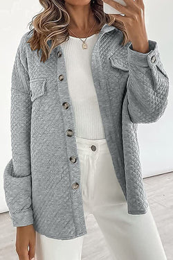 LUGOGNE RELAXED LAPEL OVERSIZED LONG SLEEVE SHIRT