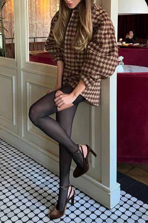 Plaid Two‑Piece Short & Jacket Set