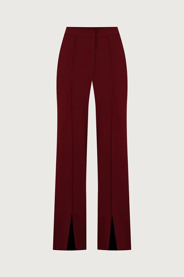 Vita Mesh Patchwork High Neck Wide Sleeve Bodysuit and High Rise Pocket Slit Pants Set