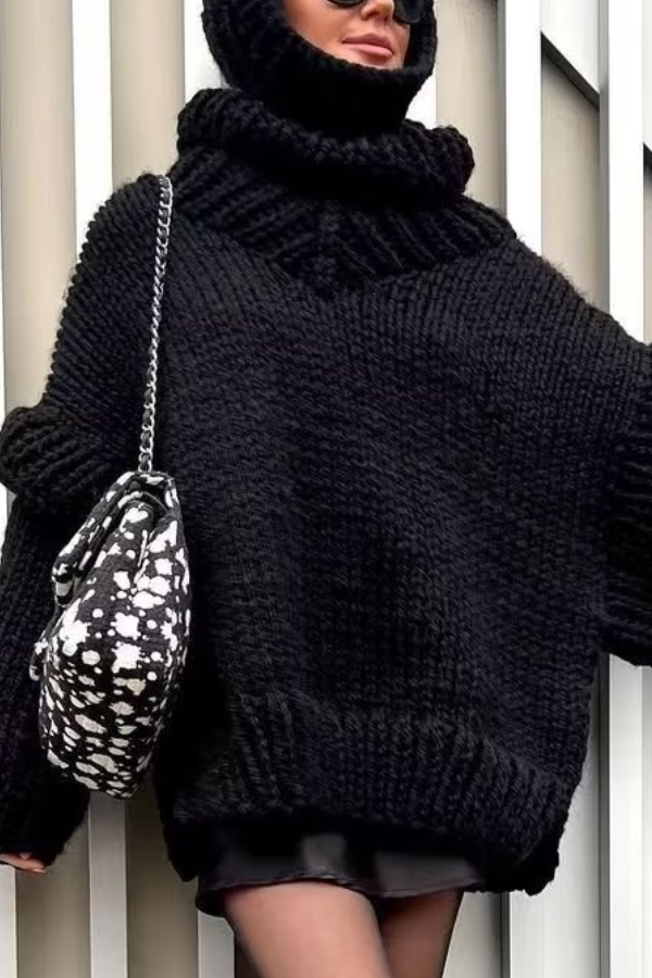 Loose Long Sleeve Turtleneck Sweater