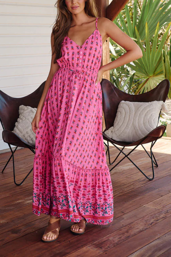 Raspberry Romance Print Avila Dress