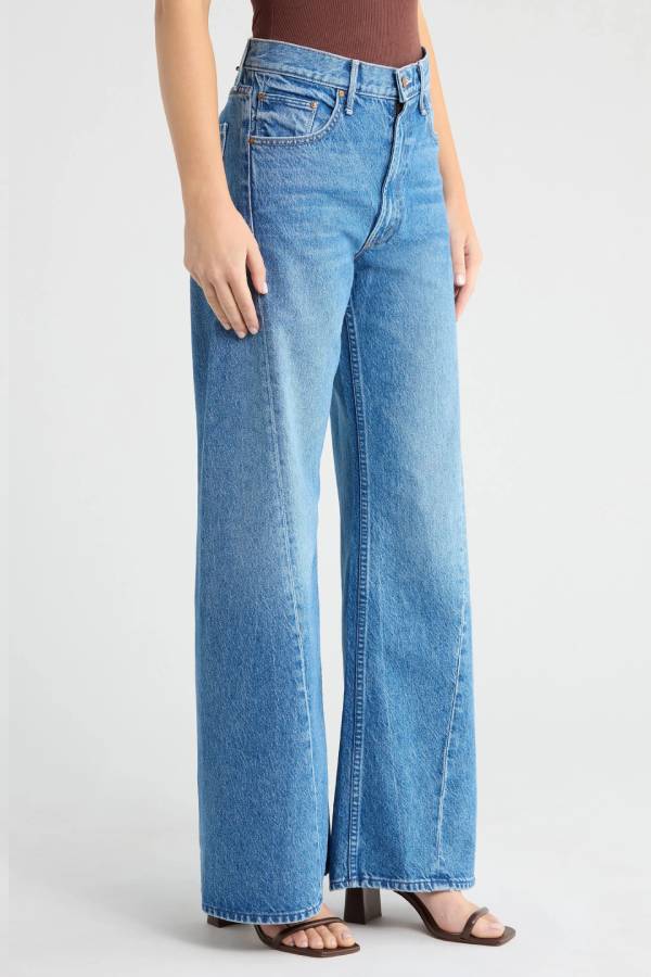 Lemon Twist High Waist Wide Leg Jeans