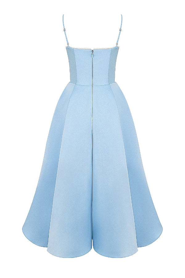 Suspender V-Neck Sleeveless Tutu Maxi Dress