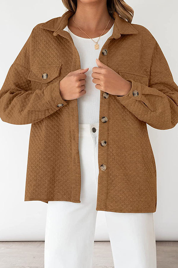 LUGOGNE RELAXED LAPEL OVERSIZED LONG SLEEVE SHIRT