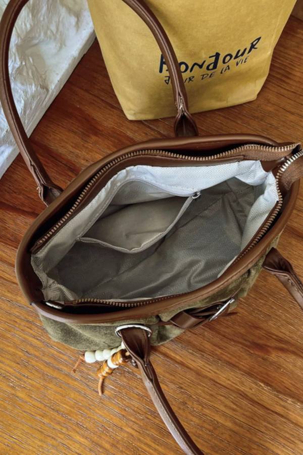 Vintage Ruched Crossbody Bag