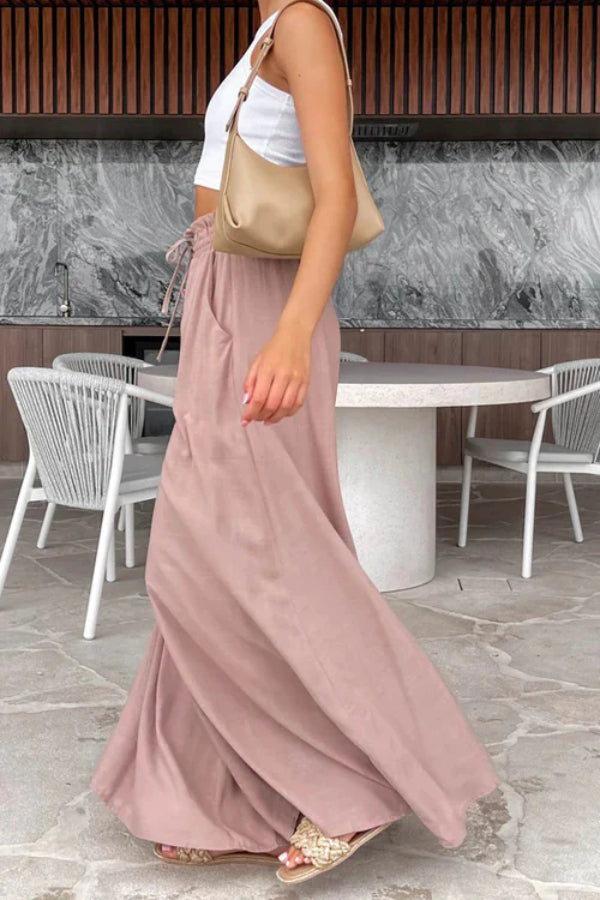 ON MY HEART WIDE LEG LINEN PANTS - 4 COLORS
