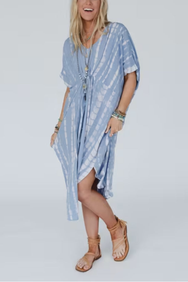 TIE DYE KIMONO DRESS