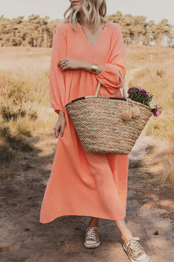 Casual Simplicity Solid Patchwork A Line Dresses