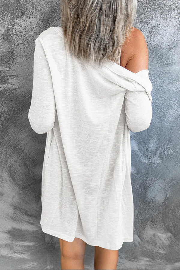 Casual Button Front Open Front Cover Up