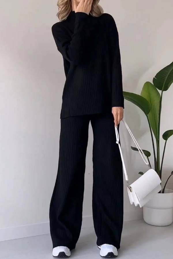 Chic Slit Casual Two-piece Set