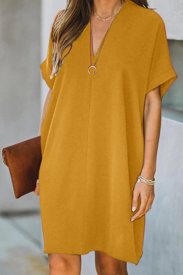 H-Shape Loose Short Sleeve Dress