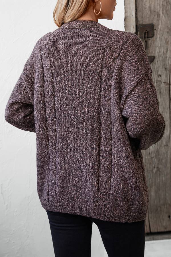 Casual and Fashionable Long-sleeved Sweater Jacket