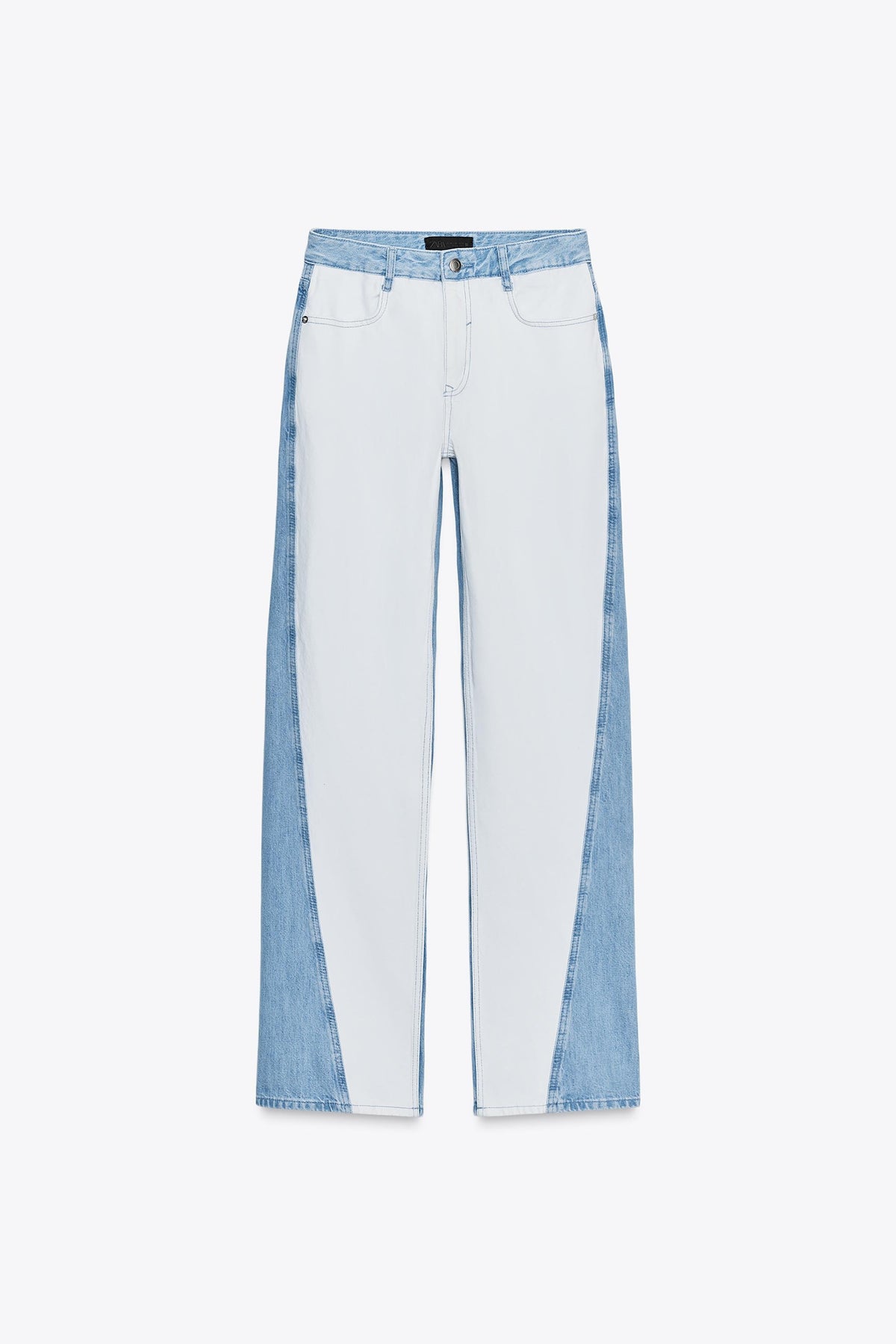 STRAIGHT LEG MID-RISE COMBINED JEANS