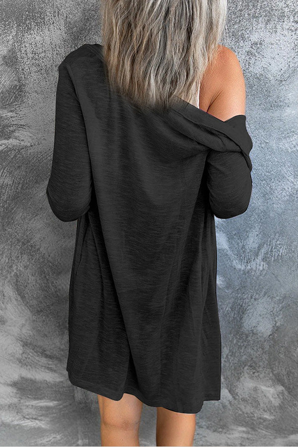 Casual Button Front Open Front Cover Up