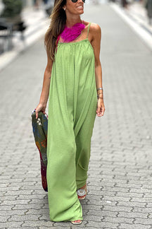 Green Strappy Sleeveless Jumpsuit