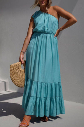 Serene summer one shoulder maxi dress