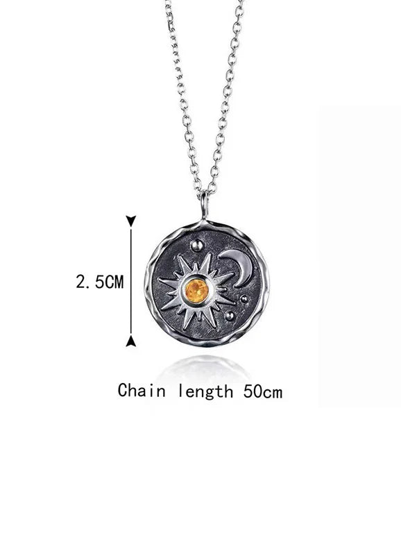 Boho Sun Moon Necklace