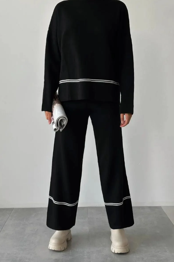 Patchwork Casual Two-piece Set