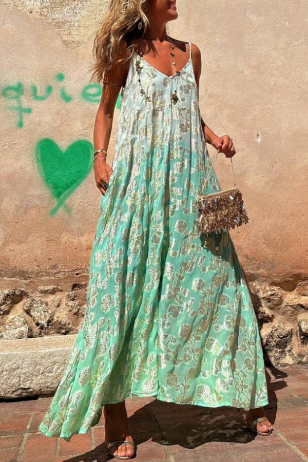 Anant Teja Suspender Resort Maxi Dress
