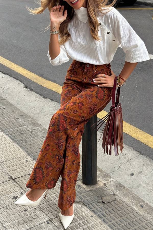 White Asymmetric Collared Short Shirt