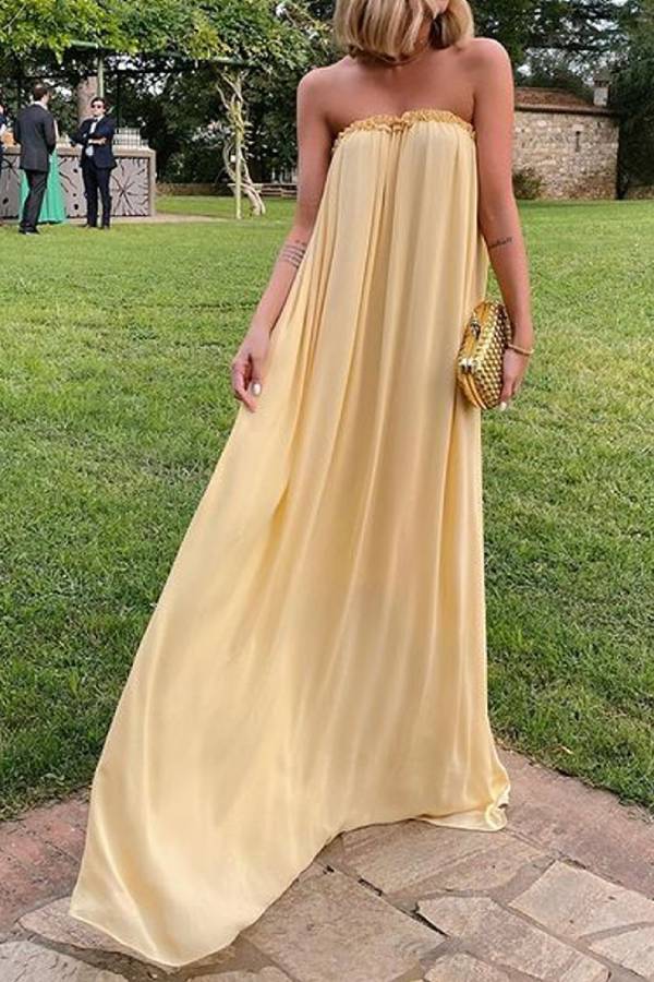 Elegant Strapless Party Dress