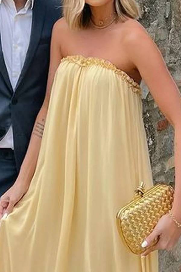 Elegant Strapless Party Dress