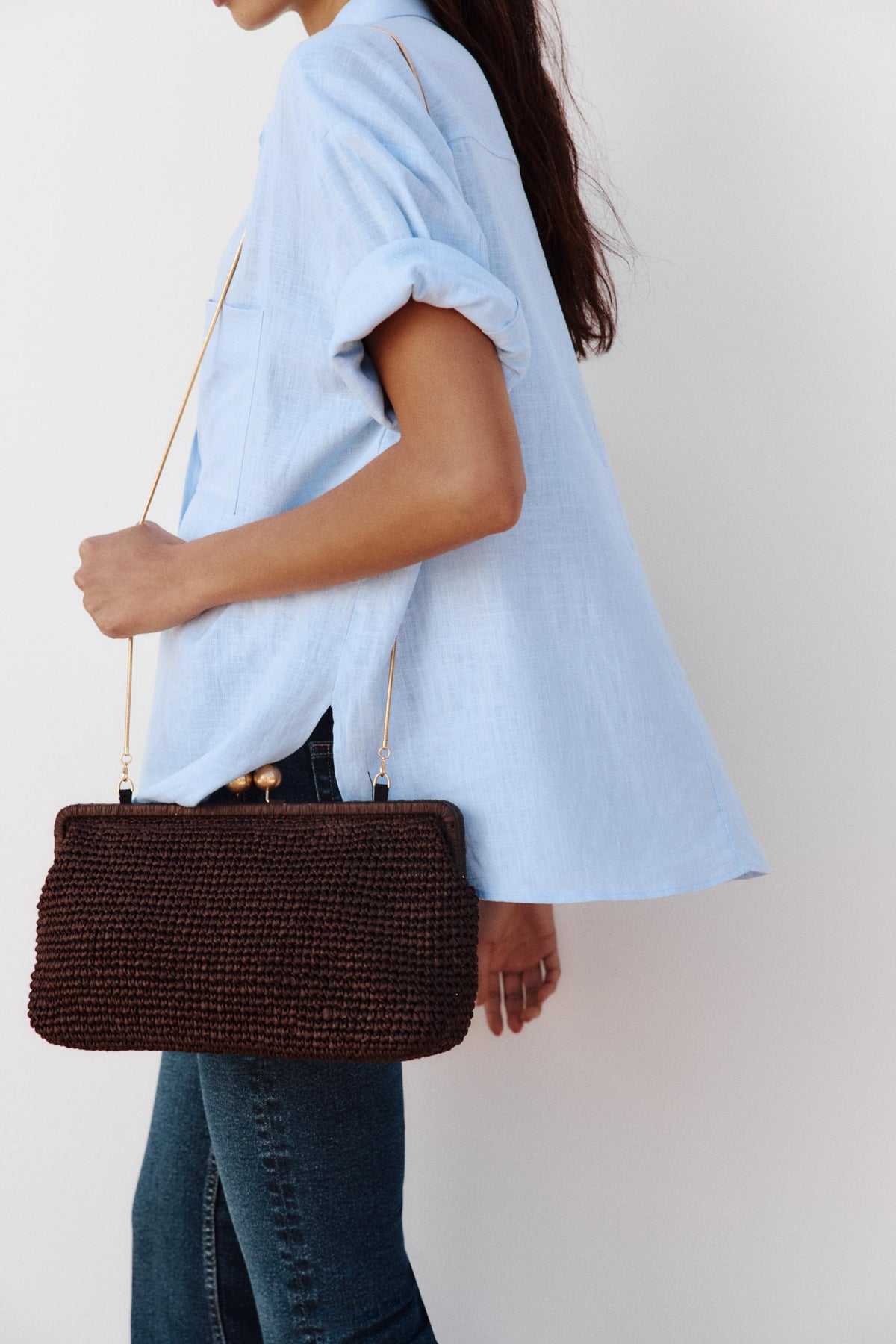 WOVEN CLUTCH BAG
