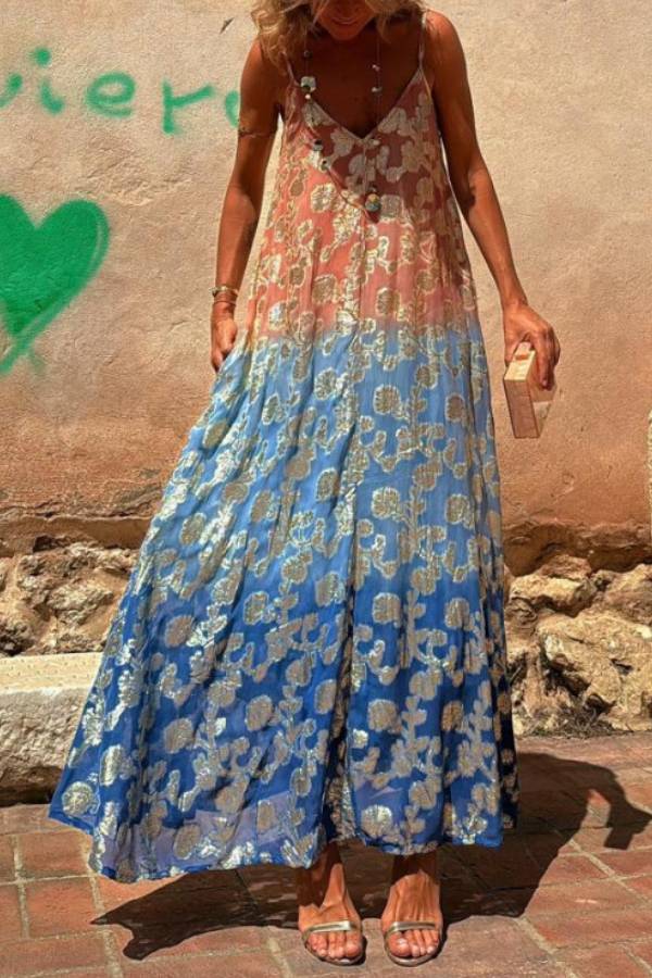 Anant Teja Suspender Resort Maxi Dress