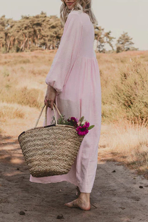 Casual Simplicity Solid Patchwork A Line Dresses