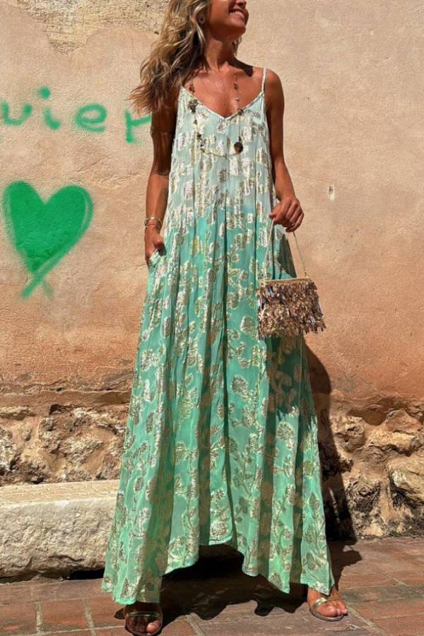 Anant Teja Suspender Resort Maxi Dress