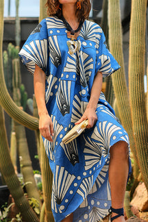 Papyrus Kimono Sleeve Tunic Dress