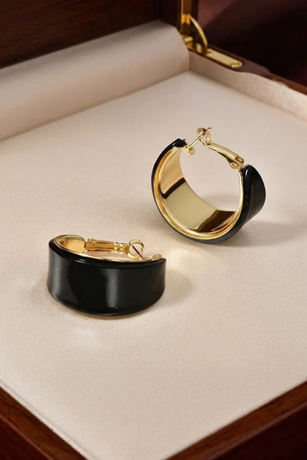 Leopard-print C-shaped Earrings