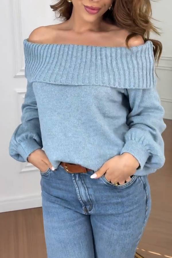 Off-the-Shoulder Knit Top