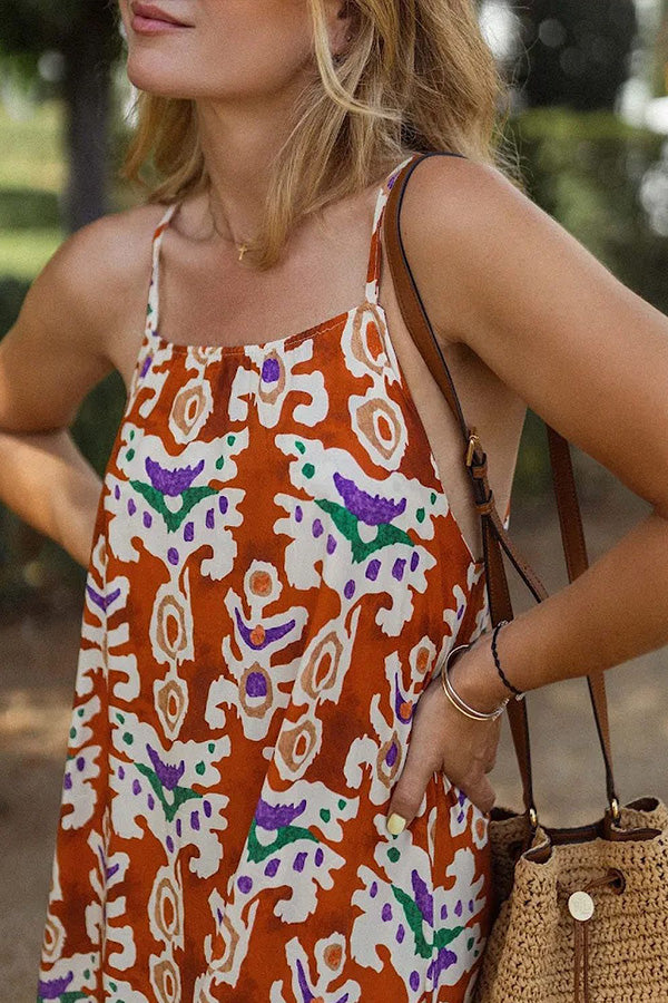 Fashion Sleeveless Sling Loose Dress
