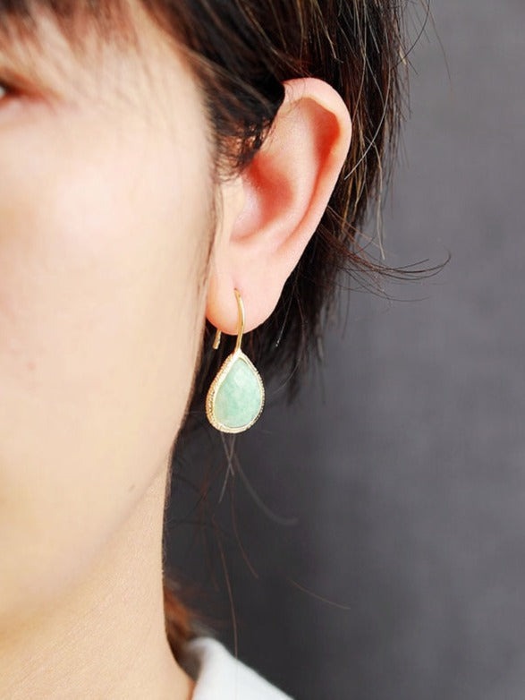 Yuriyawi' Amazonite Drop Earrings