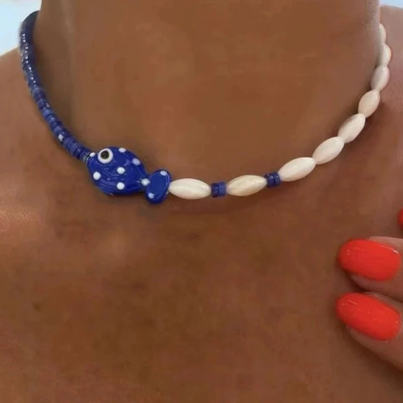 Cute Polka Dot Clownfish Necklace