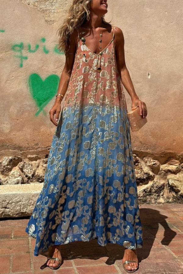 Anant Teja Suspender Resort Maxi Dress
