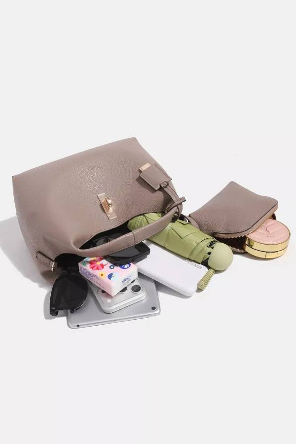 PU Leather Crossbody Bag with Mini Pouch