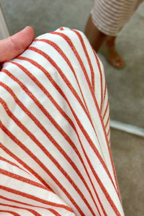 Striped Fly Sleeve V-Neck Casual Dress