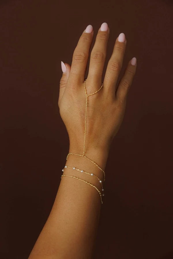 Gold Three Layer Hand Chain