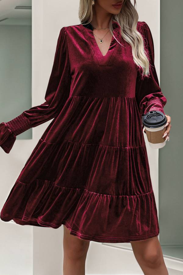Vintage Velvet A-Line Dress