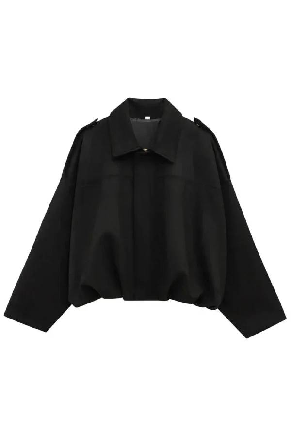 Oversized Short Suede Effect Jacket for Women