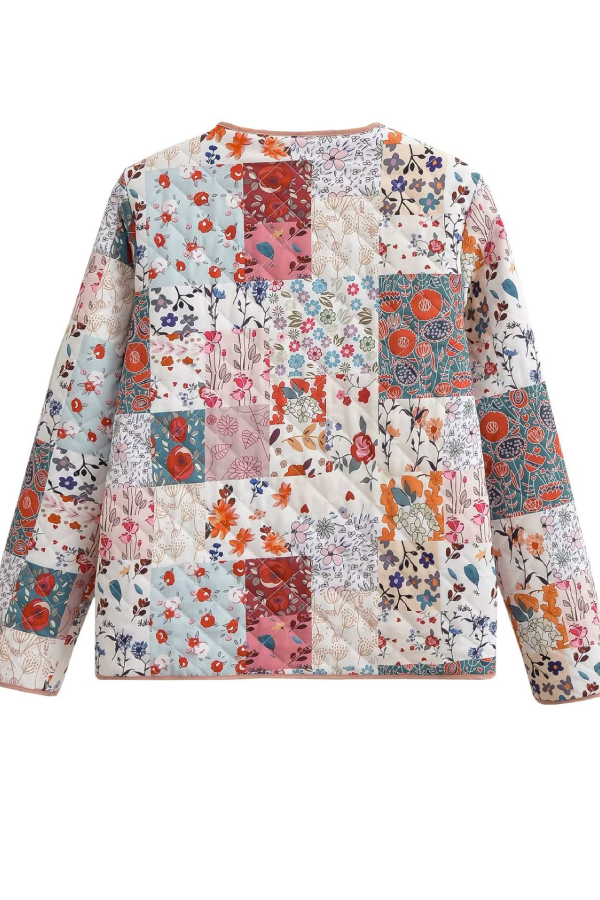 Printed Cotton Jacket + Vest + Skirt Set