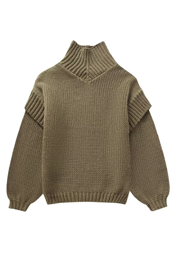 Loose Long Sleeve Turtleneck Sweater