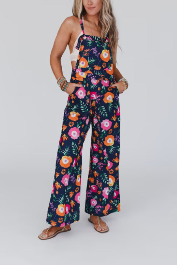 BIRDIE FLORAL PRINT OVERALLS