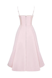 Suspender V-Neck Sleeveless Tutu Maxi Dress